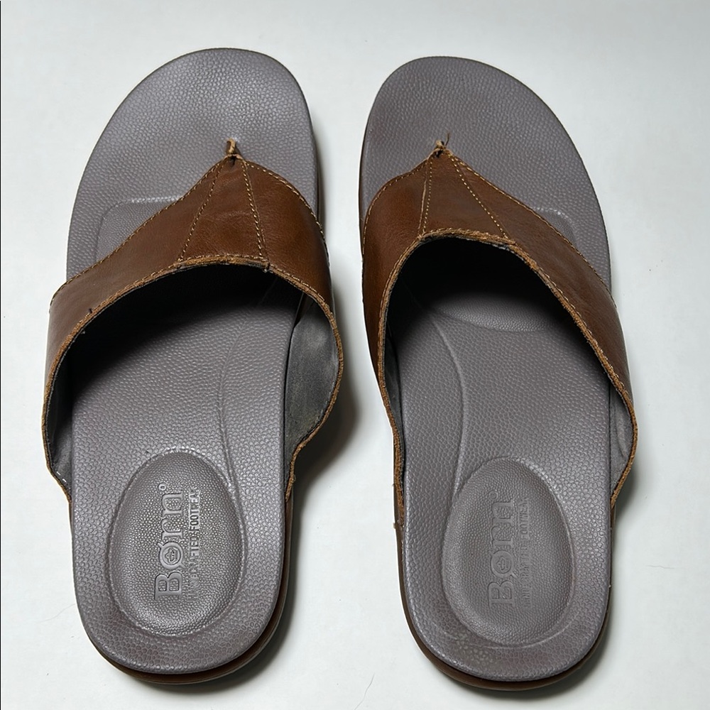 Born Brown leather men’s sandals